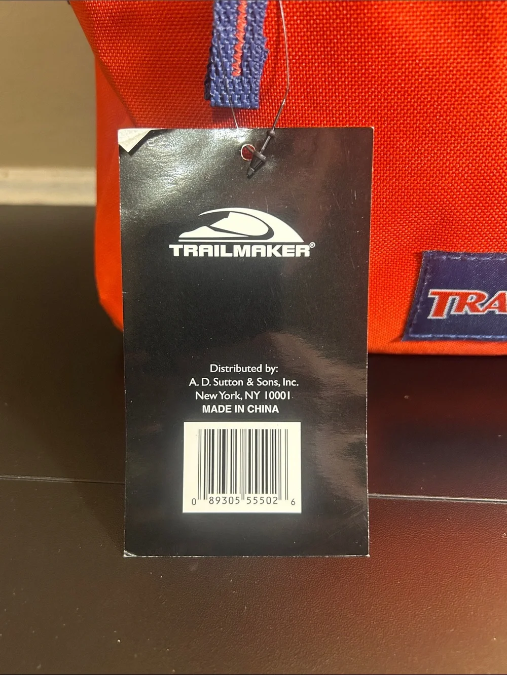 Trail Maker Classic Two-Tone Navy and Orange Backpack School Bag